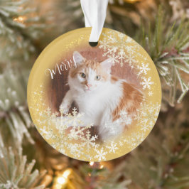 Ornamento de oro para Navidades gatos mascotas