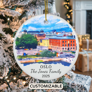 Ornamento de Oslo personalizado, Noruega