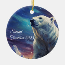 Ornamento de oso polar personalizado