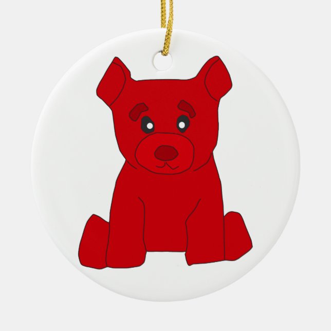 Ornamento de oso rojo (Frente)