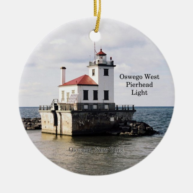 Ornamento de Oswego West Pierhead Light (Frente)