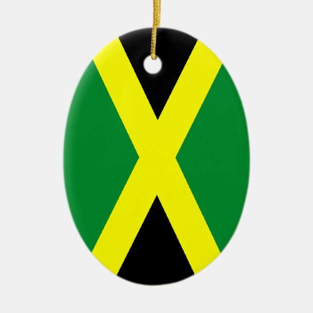 Ornamento de Oval de la bandera de Jamaica (Frente)