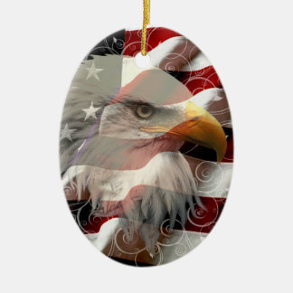Ornamento de óvalo de la bandera del águila estado
