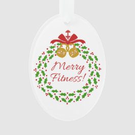 Ornamento de ovario acrillado de Merry Fitness Wre