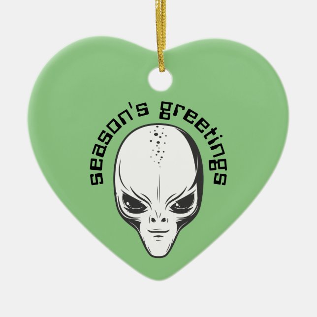 Ornamento de OVNI Extraterrestre de Ciencia Ficció (Frente)