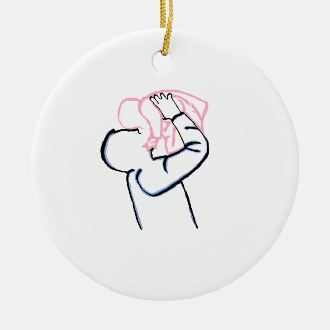 Ornamento de padre e hija (Frente)