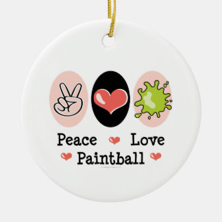 Ornamento de Paintball del amor de la paz