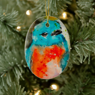 Ornamento de pájaro azul