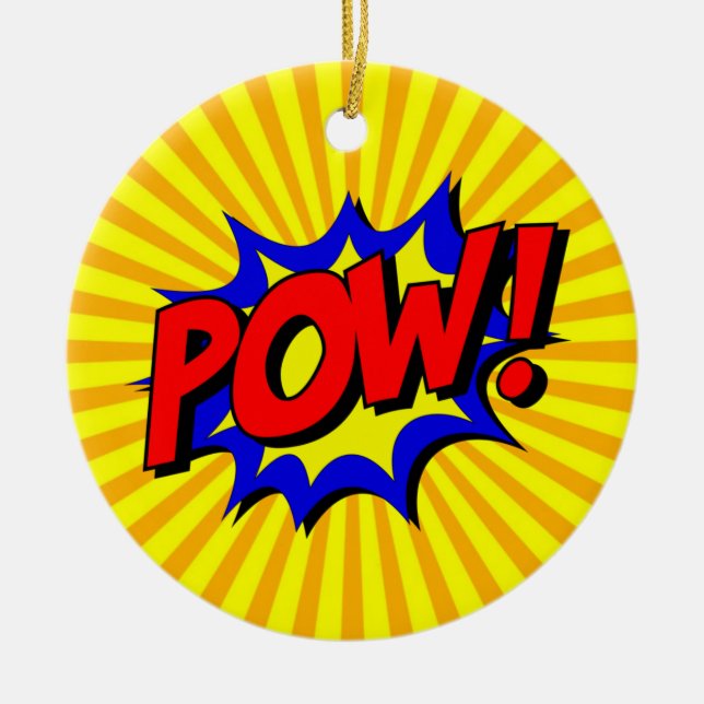 Ornamento de palabra de cómic de POW (Frente)