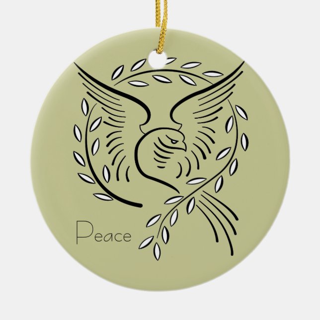 Ornamento de paloma de paz (Frente)