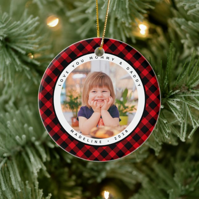 Ornamento de papá, mamá, foto de un país de cavida (Árbol)