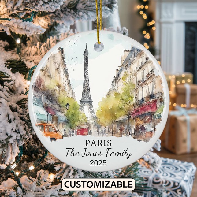 Ornamento de París personalizado, regalo de Franci (Subido por el creador)