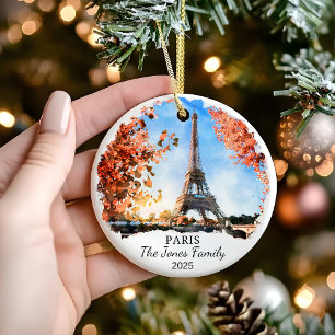Ornamento de París personalizado, regalo de Franci