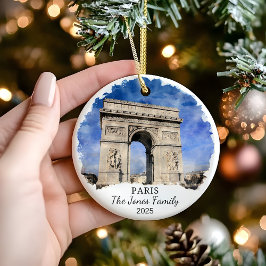 Ornamento de París personalizado, regalo de Franci
