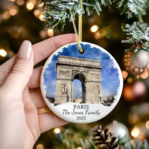 Ornamento de París personalizado, regalo de Franci