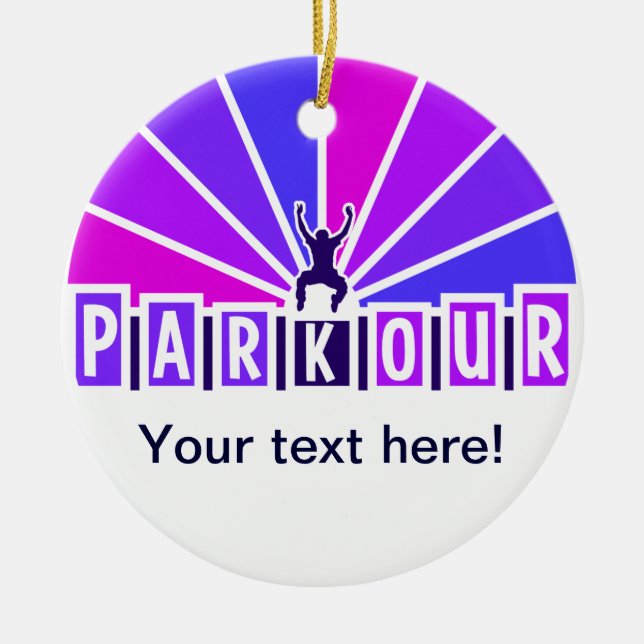 Ornamento de PARKOUR, personalizar (Frente)