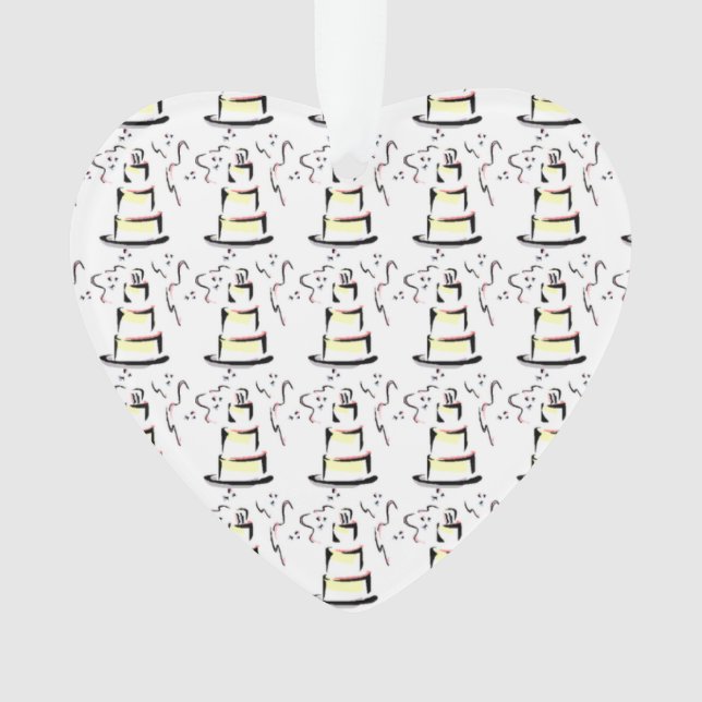 Ornamento de pastel de Boda de novia y Groom (Anverso)