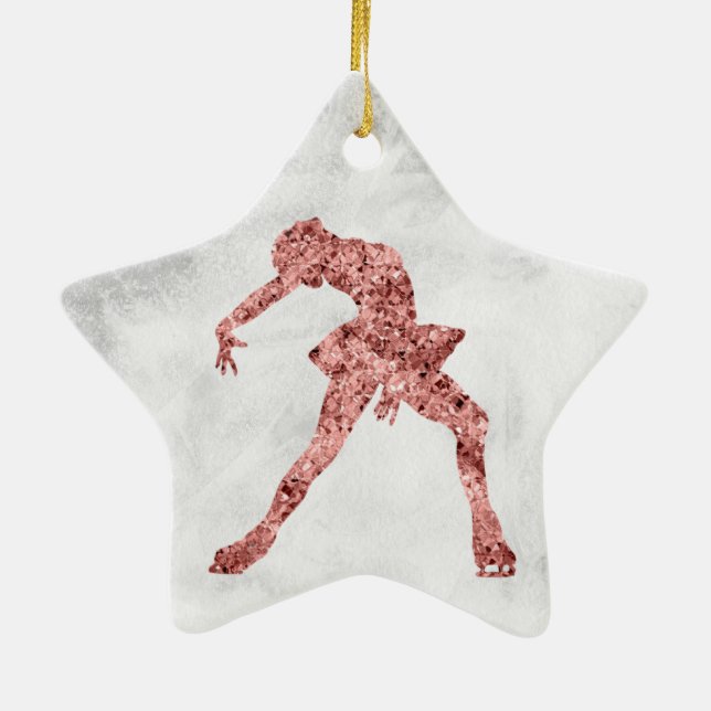 Ornamento de patinaje artístico - Oro Rosa (hembra (Atrás)