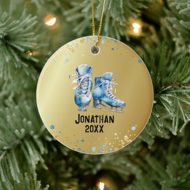 Ornamento de patinaje sobre hielo, Navidades de ho (Árbol)