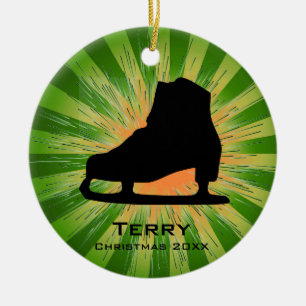 Ornamento de patinaje sobre hielo personalizado