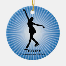 Ornamento de patinaje sobre hielo personalizado