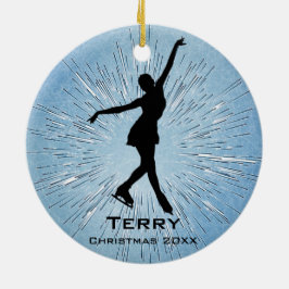 Ornamento de patinaje sobre hielo personalizado