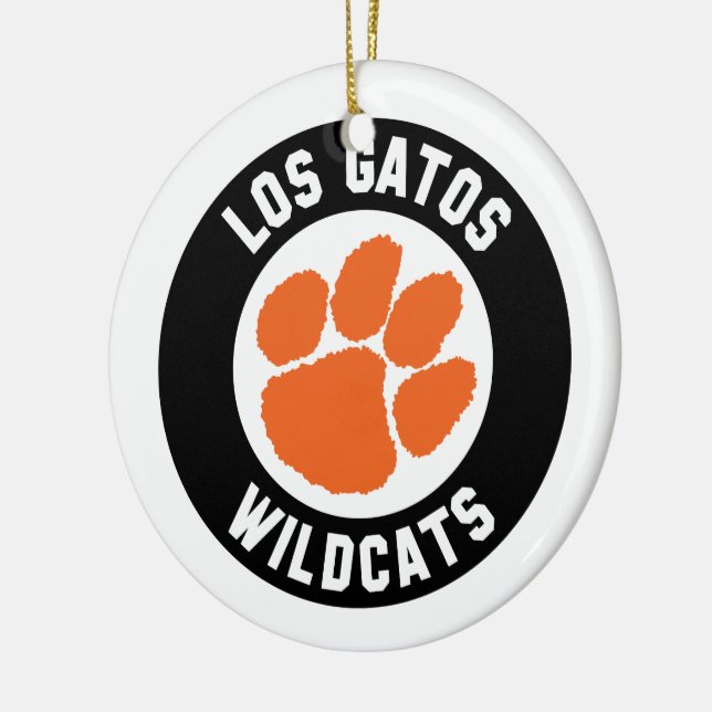 Ornamento de Pawprint de los gatos monteses del (Izquierda)