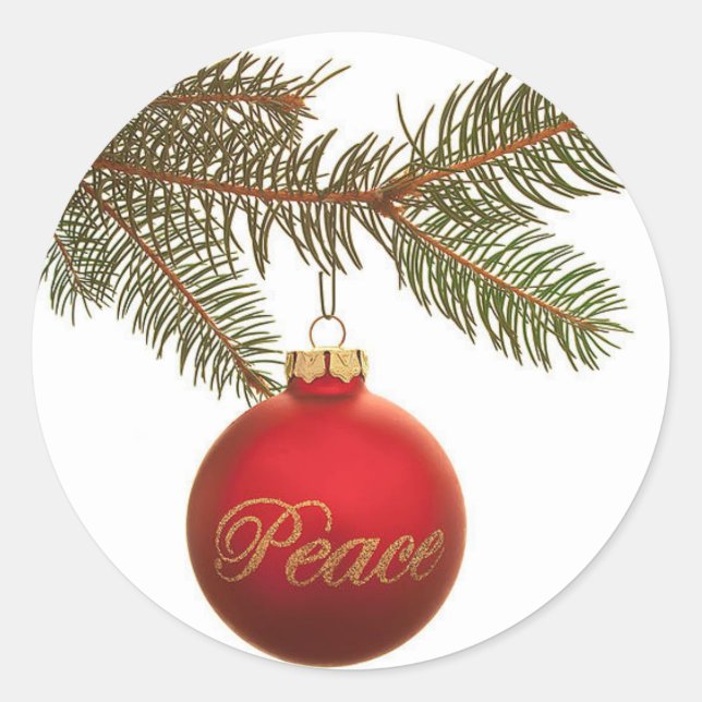 Ornamento de paz con Pegatina de la vegetación (Anverso)