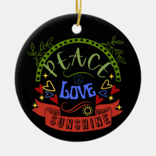 Ornamento de Peace Love Sunshine