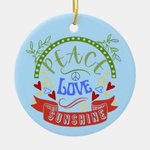 Ornamento de Peace Love Sunshine