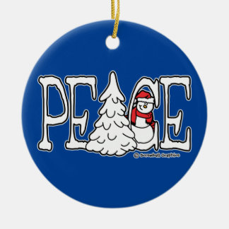 Ornamento de Peace Snowman