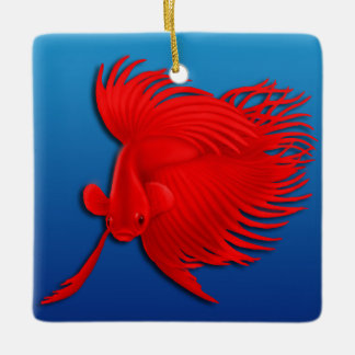 Ornamento de peces Big Red Betta Splendens