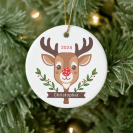 Ornamento de pelota de reno personalizado