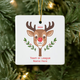 Ornamento de pelota de reno personalizado