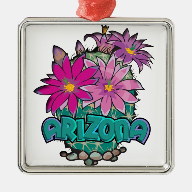 Ornamento de Pendant Plateado de Arizona (Frente)