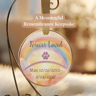Ornamento de pérdida de mascotas Rainbow Bridge |
