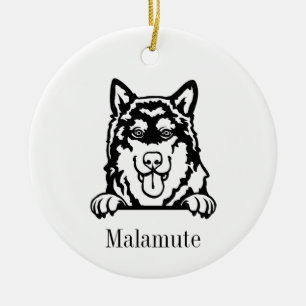 Ornamento de perro de Alaskan Malamute