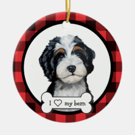 Ornamento de perro de Bernedoodle