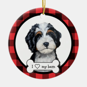 Ornamento de perro de Bernedoodle