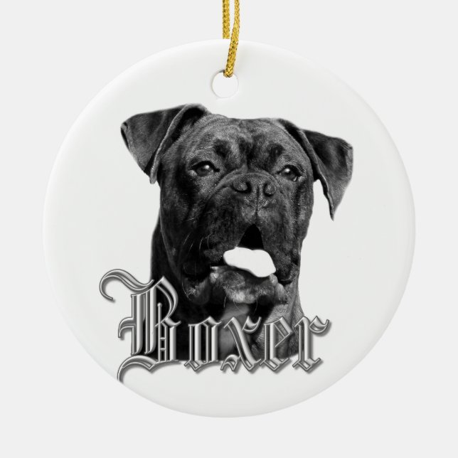 Ornamento de perro de Boxer (Frente)