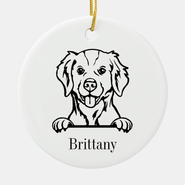 Ornamento de perro de Bretaña (Frente)