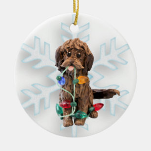 Ornamento de perro de chocolate