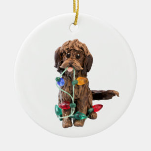 Ornamento de perro de chocolate