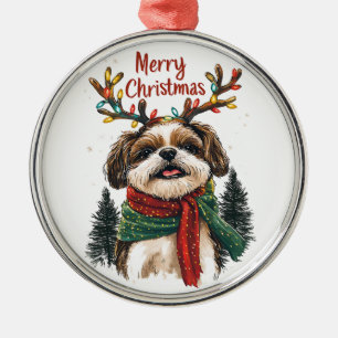 Ornamento de perro de Cute Shih-tzu