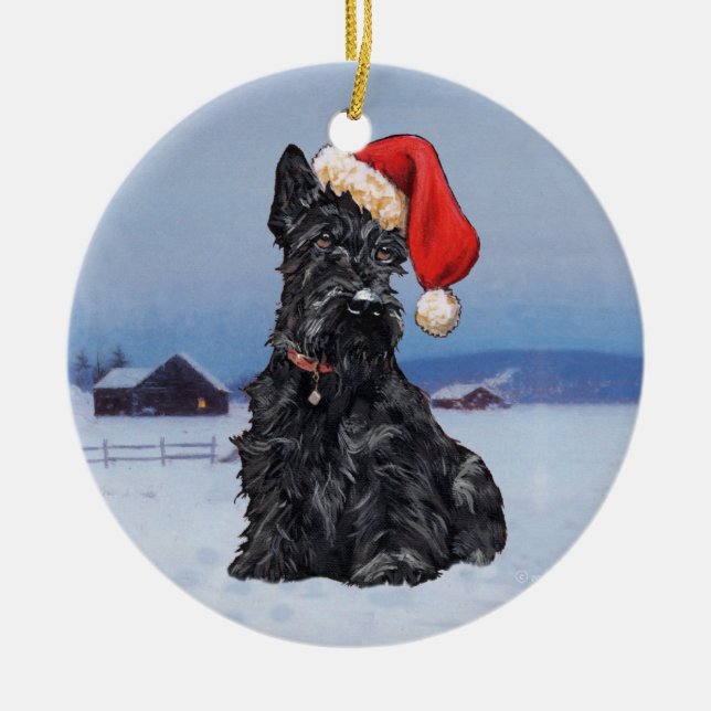 Ornamento de perro de Escocia (Frente)
