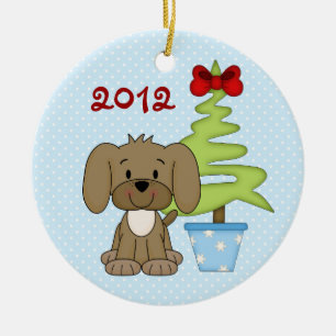 Ornamento de perro de Navidades de la cocina perso