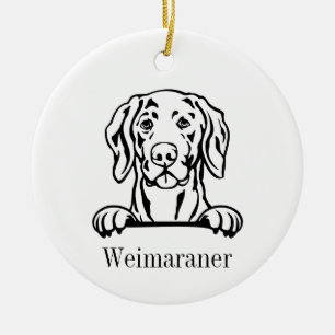 Ornamento de perro de Weimaraner