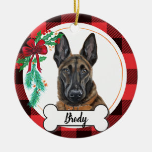 Ornamento de perro malinois de Bélgica