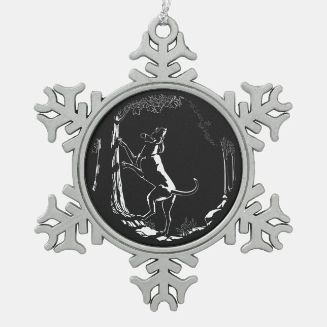 Ornamento de perro perro perro de caza Decoración  (Anverso)