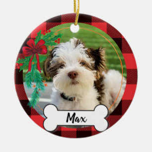 Ornamento de perro personalizado usando su foto